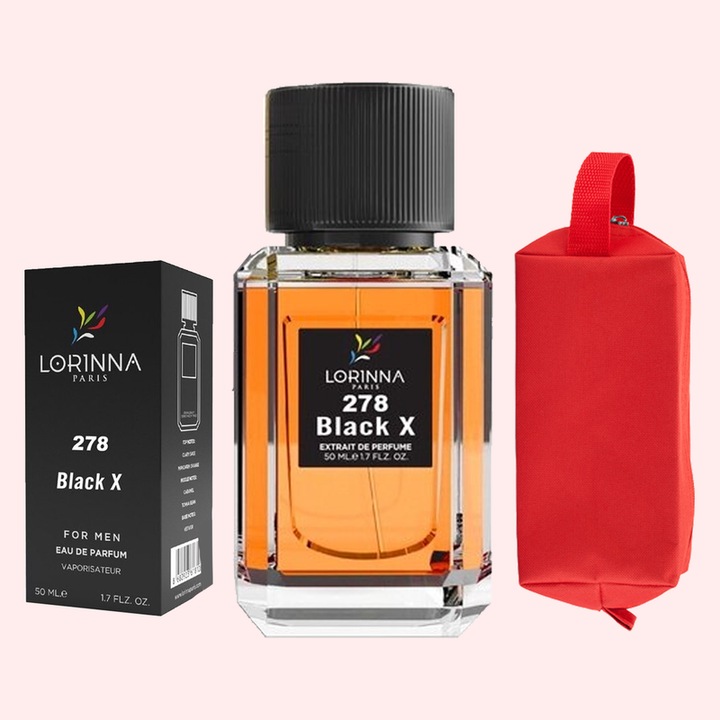 Set Apa de Parfum Lorinna Paris Parfum Black X, 50 ml, de Barbat si Gentuta Parfumuri
