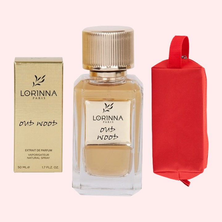 Set Extract de Parfum Lorinna Paris Parfum Oud Wood, 50 ml, Unisex Dama Barbat si Gentuta Parfumuri