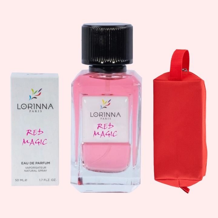 Set Apa de Parfum Lorinna Paris Parfum Red Magic 50 ml, de Dama si Gentuta Parfumuri