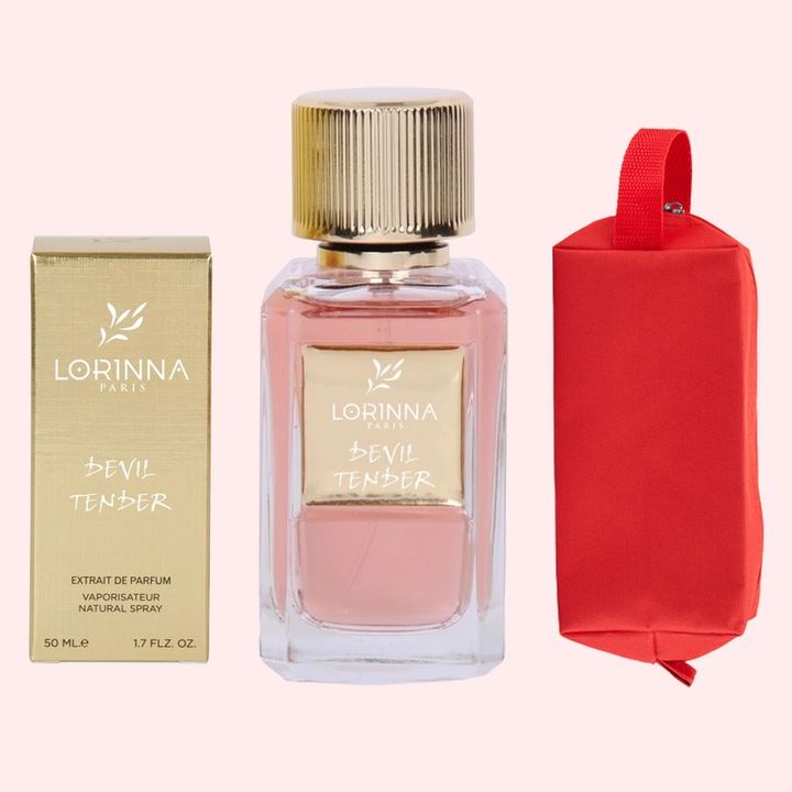 Set Extract de Parfum Lorinna Paris Parfum Devil Tender, 50 ml, de Dama si Gentuta Parfumuri
