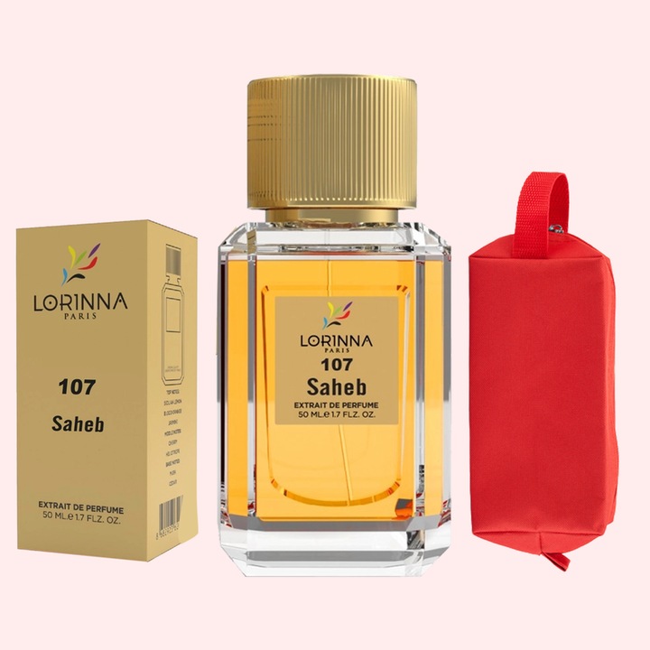 Set Extract de Parfum Lorinna Paris Parfum Saheb 50 ml, de Barbat si Gentuta Parfumuri