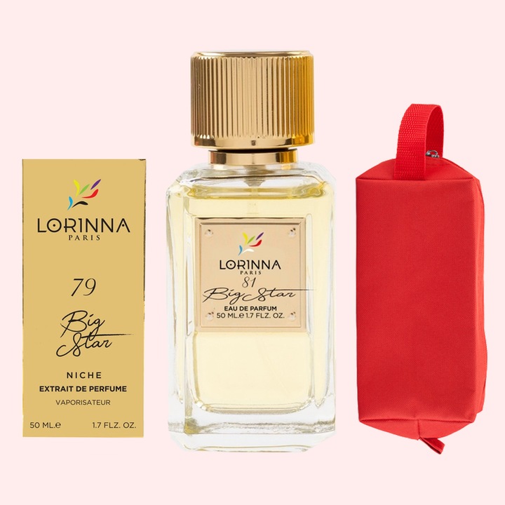 Set Extract de Parfum Lorinna Paris Parfum Big Star Unisex Dama Barbat 50 ml si Gentuta Parfumuri