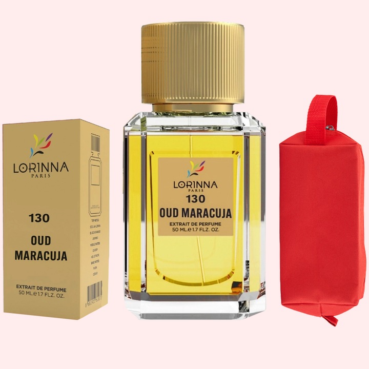 Set Extract de Parfum Lorinna Paris Parfum Oud Maracuja, Unisex Dama Barbat, 50 ml si Gentuta Parfumuri