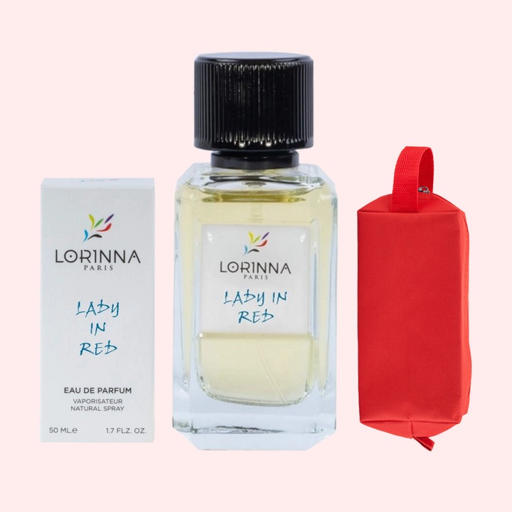 Set Apa de Parfum Lorinna Paris Parfum Lady in Red, 50 ml, de Dama si Gentuta Parfumuri