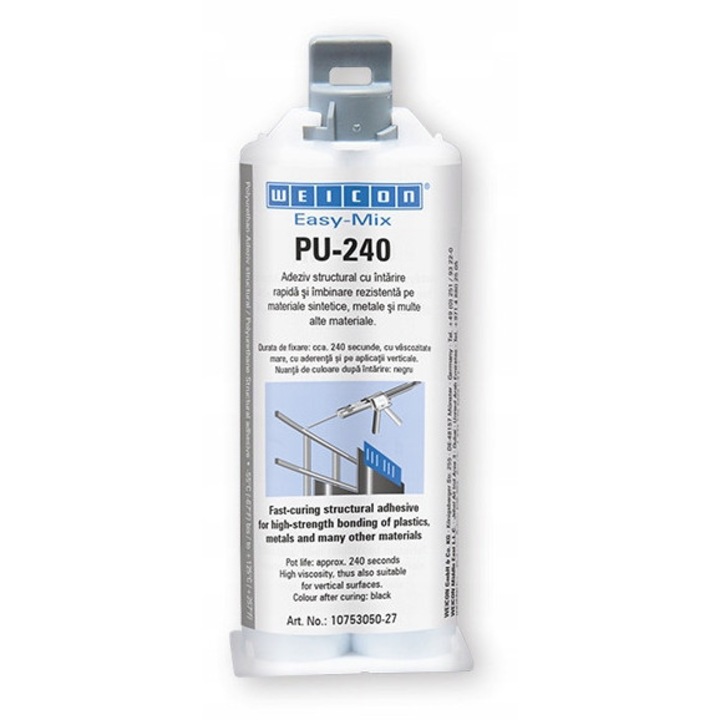 Adeziv structural poliuretanic rezistent Easy-Mix PU-240 50 ml WEICON