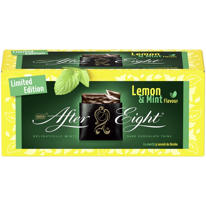 Tablete de ciocolata cu aroma de lamaie, AFTER EIGHT, 200 g