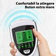 Detector Cabluri Electrice 5 in 1, DONFANLIA®, 5 moduri de scanare, Afisaj LCD, Avertizare Sonora, Alimentat cu baterii, Cu senzor inteligent, Portabil, pentru centre si margini de lemn, metal si sarma AC, Argintiu