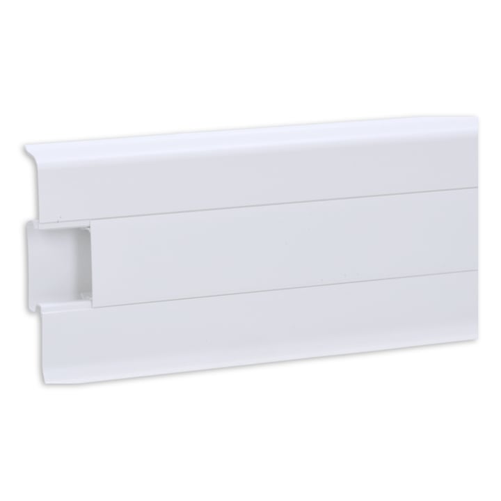 Plinta PVC parchet laminat Korner Siena 80, 2500 x 80 x 20 mm, alb