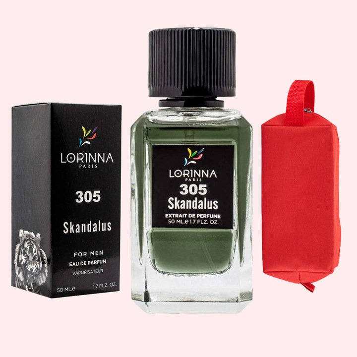 Set Apa de Parfum Lorinna Paris Parfum Skandalus, de Barbat, 50 ml si Gentuta Parfumuri