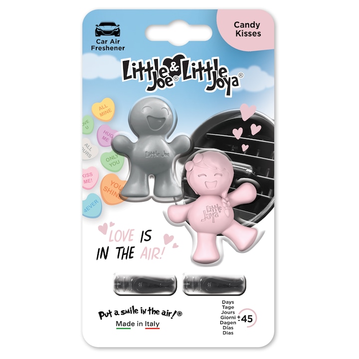 Odorizant auto, Little Joe, Love Edition, parfum vata de zahar, figurina