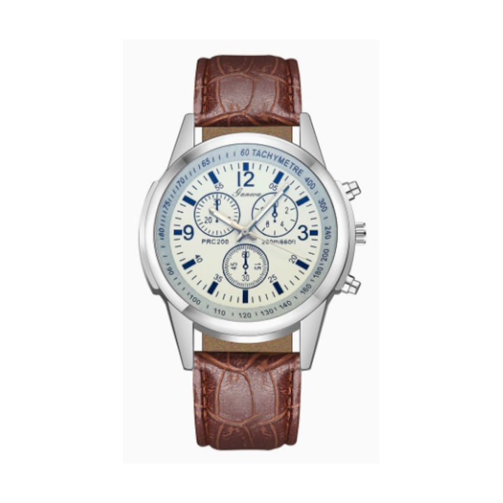 Férfi karóra kék üveggel, kvarc szerkezettel