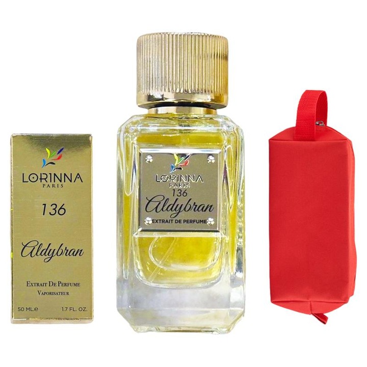 Extract de parfum Lorinna Paris, Aldybran, 50 ml, Unisex, Set cu geanta cosmetica