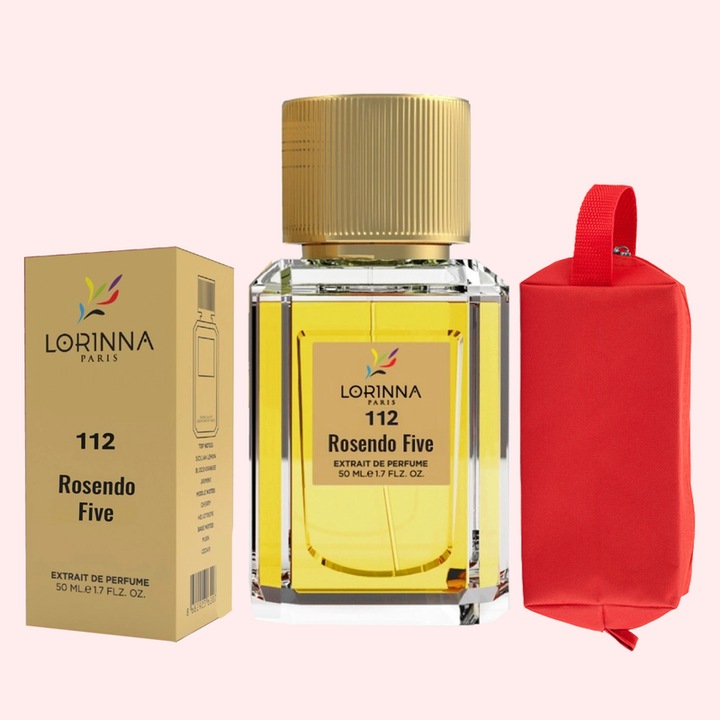 Set Extract de Parfum Lorinna Paris Parfum Rosendo Five, Unisex Dama Barbat, 50 ml si Gentuta Parfumuri