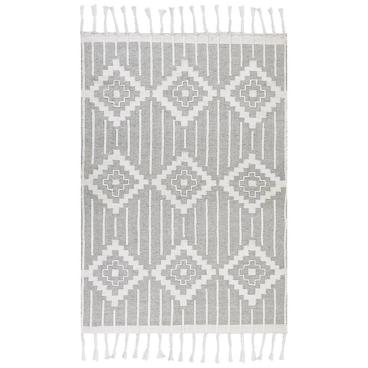 Covor de exterior gri si alb 160 x 230 cm Tabiat