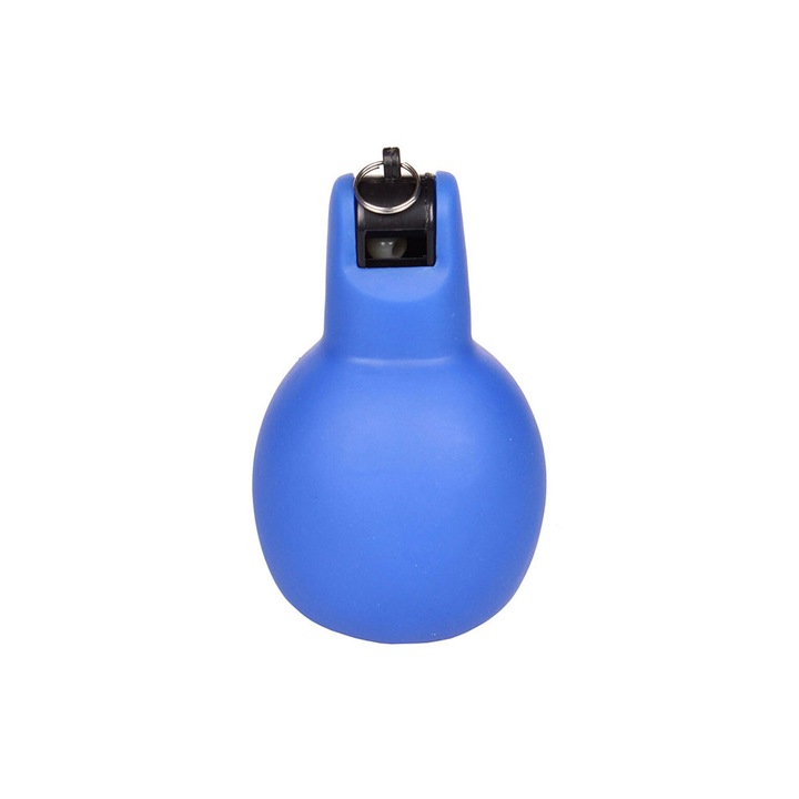 Fluier de mână Merco Squeeze, albastru, 11x6, 5cm, din PVC, pentru antrenamente sportive