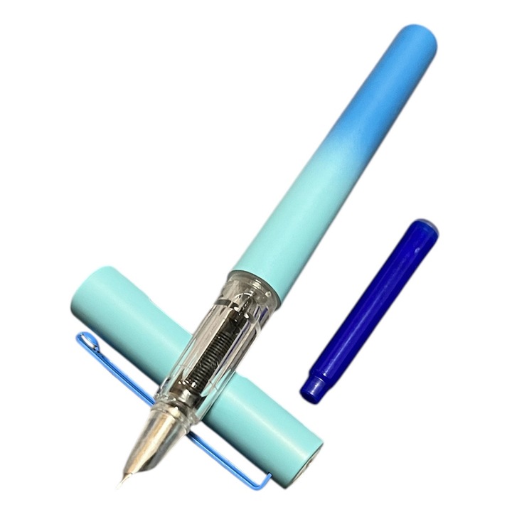 Stilou cu radiera, AIHAO, design ergonomic, 0, 38 mm, albastru