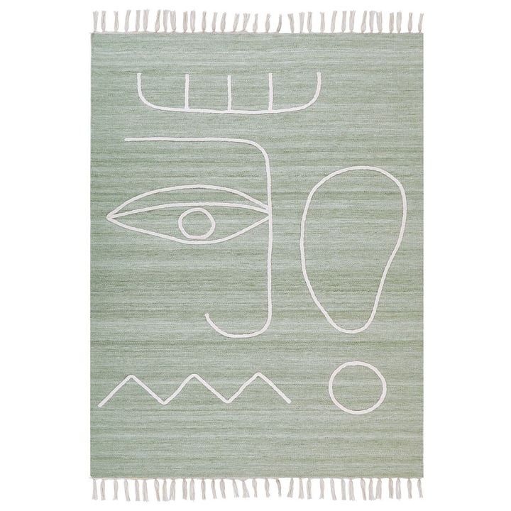 Covor de exterior verde deschis 140 x 200 cm Yavu