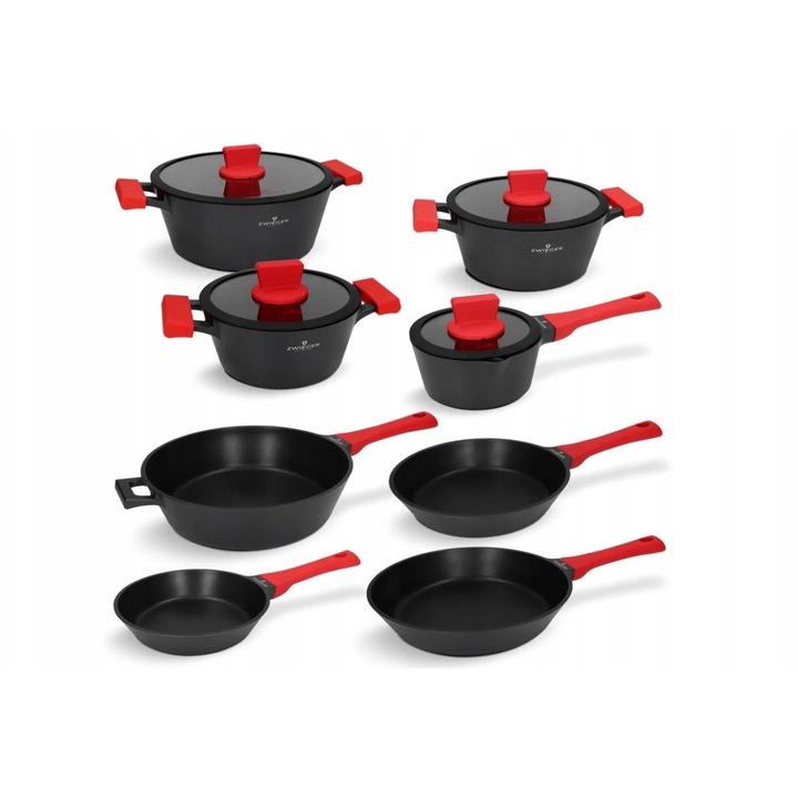 Set 12 Pieces Vase de Gatit si Tigaie Obsidian Zwieger