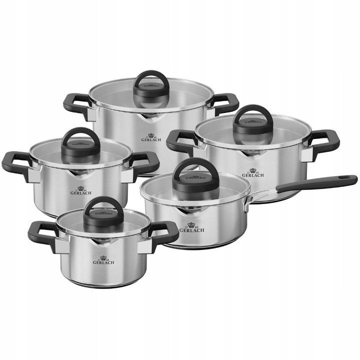 Set Vaza Gatit Gerlach AMBIENTE PLUS 10 Elemente, Inox 18/10