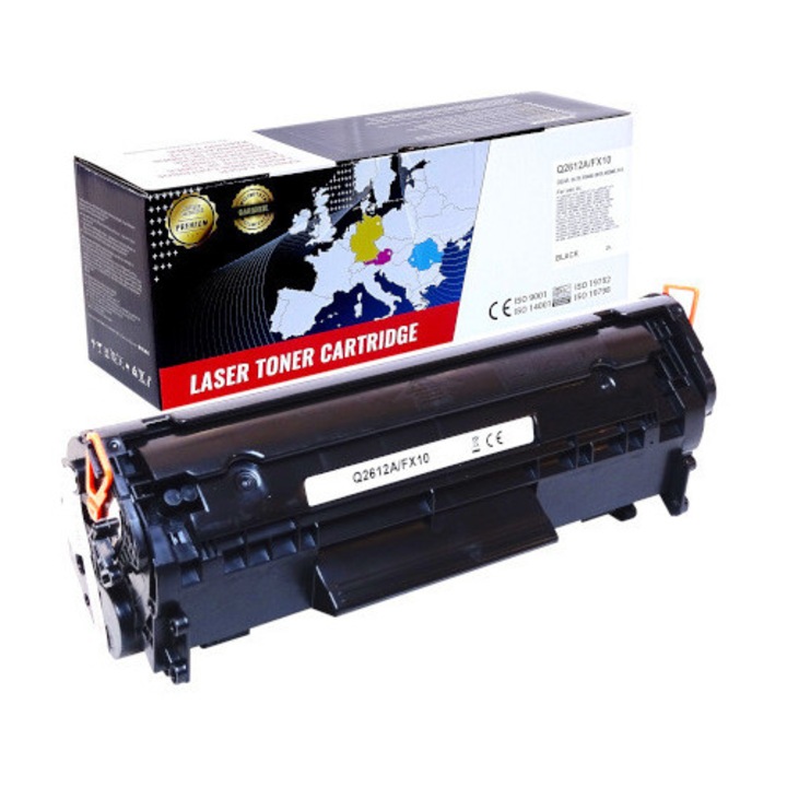 Toner Compatibil Business, HP, HPC Q2612A/FX10 Laser, 2 K Pagini, Negru clasic, Compatibil cu HP LASERJET 1010, 1012, 1015, 1018, 1020, 1022, LASER