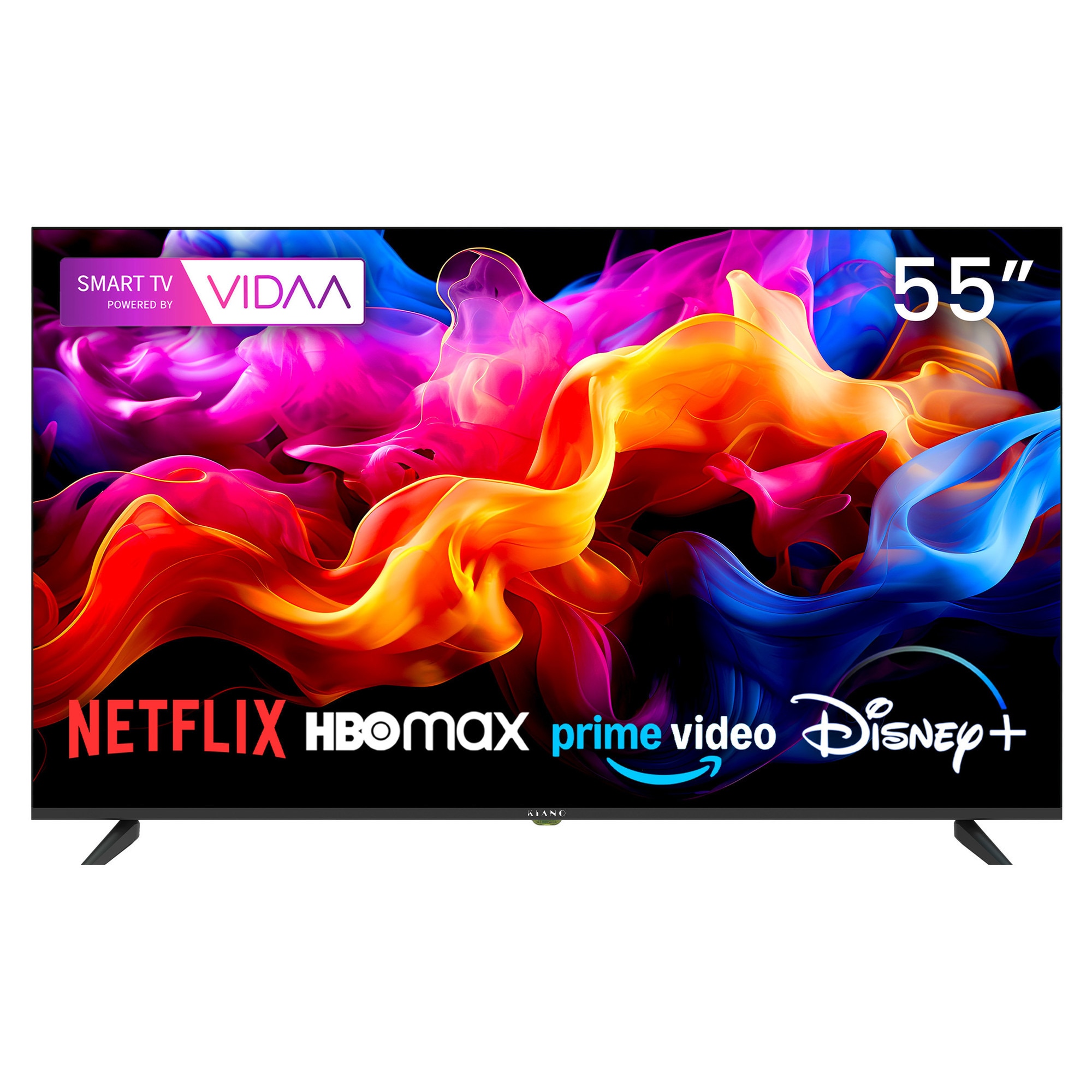 Televizor Kiano Elegance 55', D-LED, Smart TV, DVB-T2/S2, 3x HDMI, 2x USB, 139.7 cm, VIDAA, 4K Ultra HD