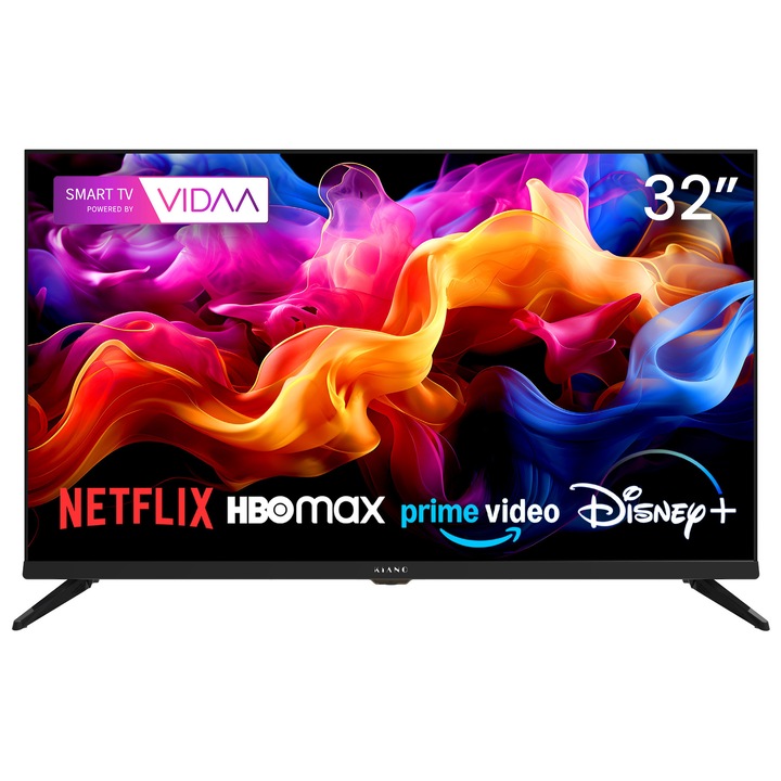 Televizor Kiano Elegance 32', D-LED, Smart TV, DVB-T2/S2, 1,5GB RAM, 8GB memorie, 81 cm, VIDAA, HD READY