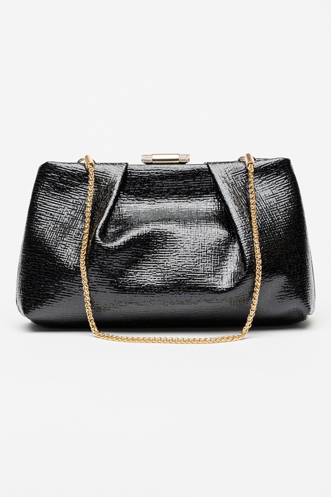 NINE WEST, Geanta plic lacuita cu lant Cramer, Negru