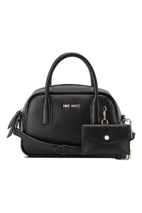 NINE WEST, Genata bowler de piele ecologica, Negru