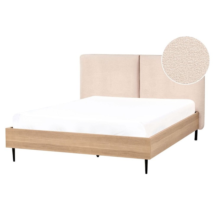 Pat cu lamele Boucle Limanton 140 x 200 cm Bej