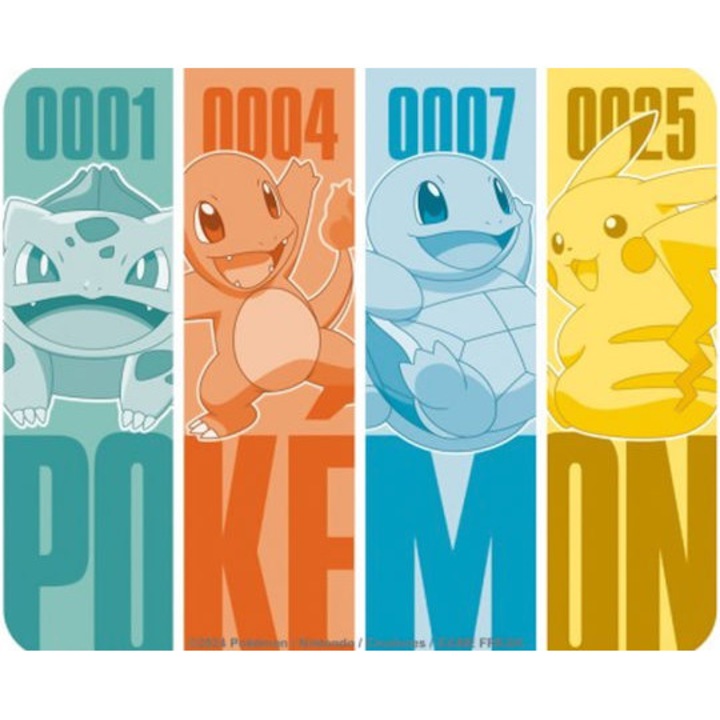 Mousepad flexibil POKEMON Starters Kanto, multicolor