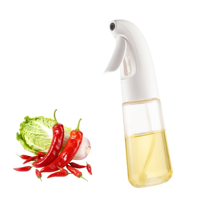 Sticla de pulverizare, otet/ulei/apa, 180ml, sticla, alba