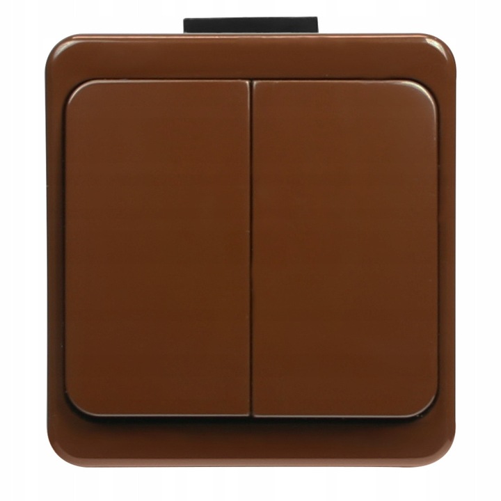Abex Kétáramkörös Okoskapcsoló, Barna, IP44