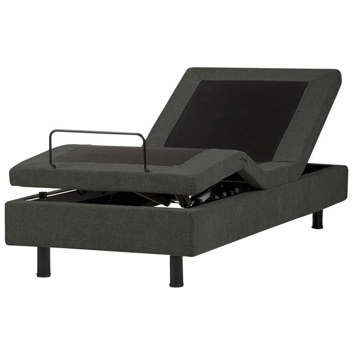 Pat reglabil fara tablie Duke ii 80 x 200 cm Gri inchis