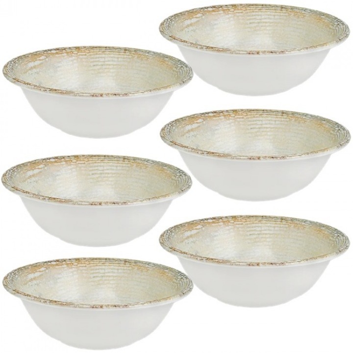 Set 6 boluri Bonna Patera din portelan 16cm 400ml