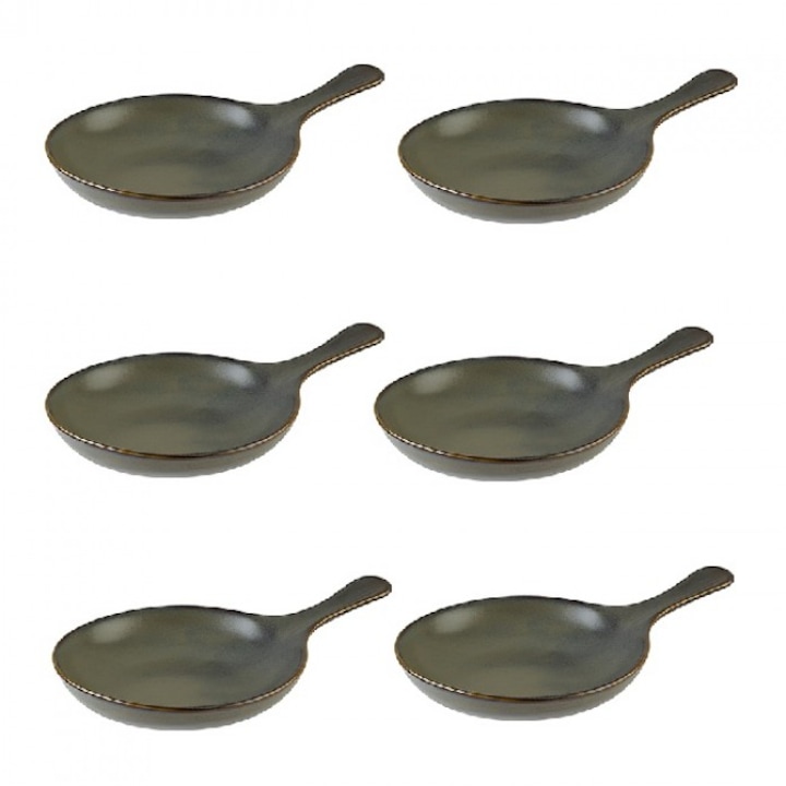 Set 6 boluri sos cu maner Bonna Gloire 6cm portelan