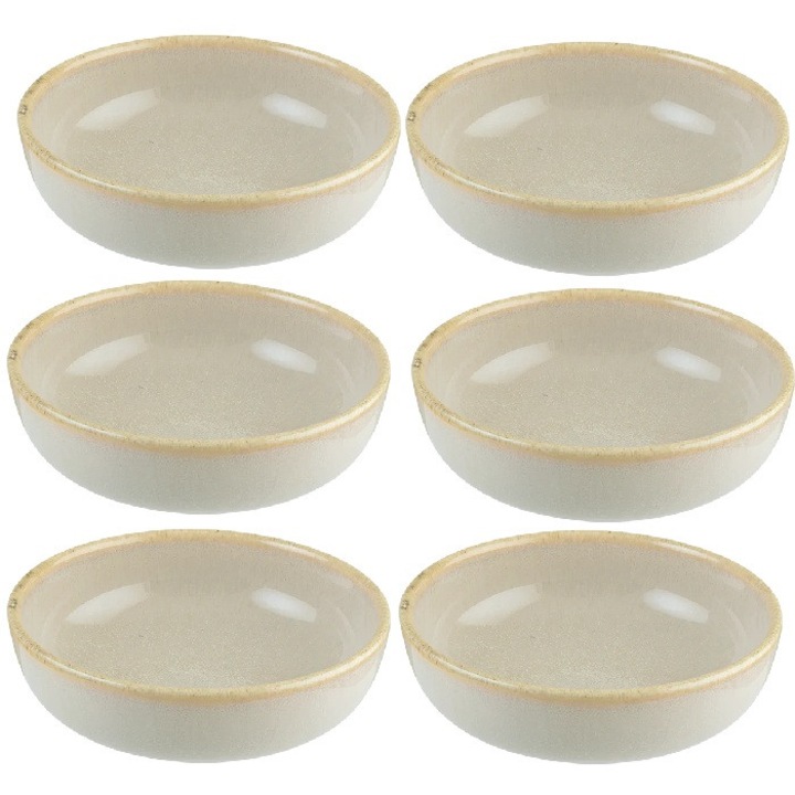 Set 6 boluri din portelan Bonna Sand 10cm