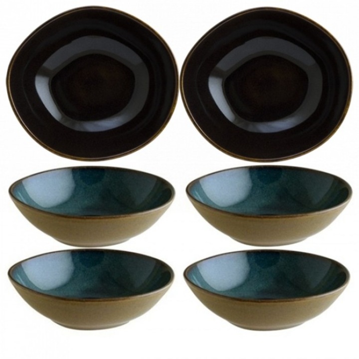 Set 6 boluri Bonna Sphire Soil portelan 18cm 450ml