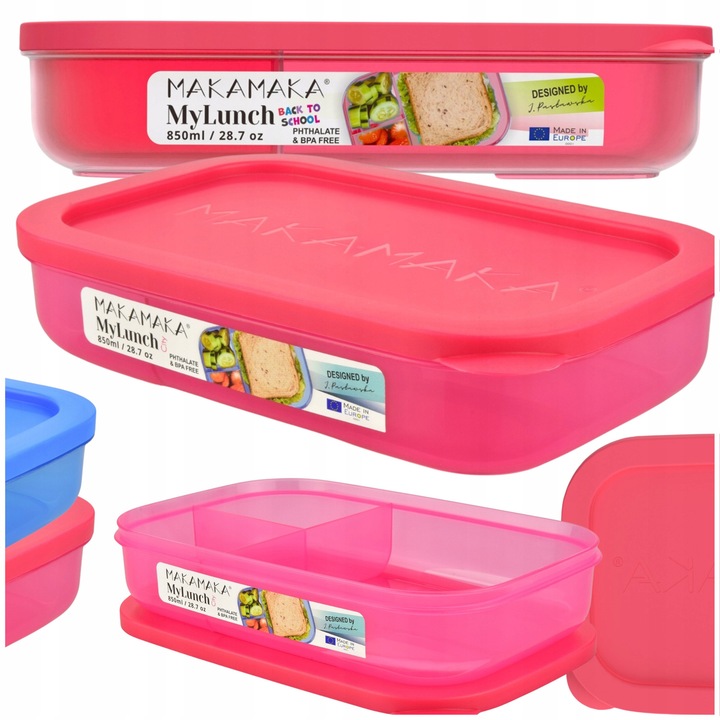 Cutie Pranz MakaMaka MyLunch City 850ml, 3 Compartimente, Roz