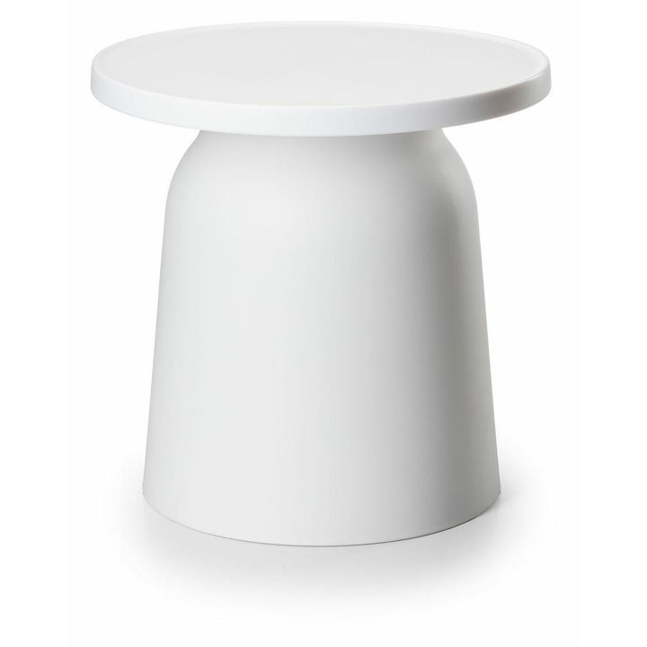 Маса за кафе HowHomely OTTO1, бяла, минималистичен дизайн, компактни размери