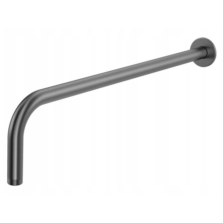 Brat de dus Kohlman Experience Grey, 40 cm, grafit periat, montaj perete