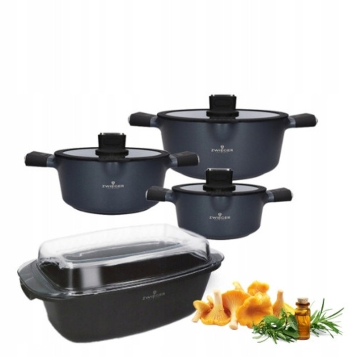 Set 8 piese Zwieger Vesna: 3 oale + 1 cratita Practi Plus