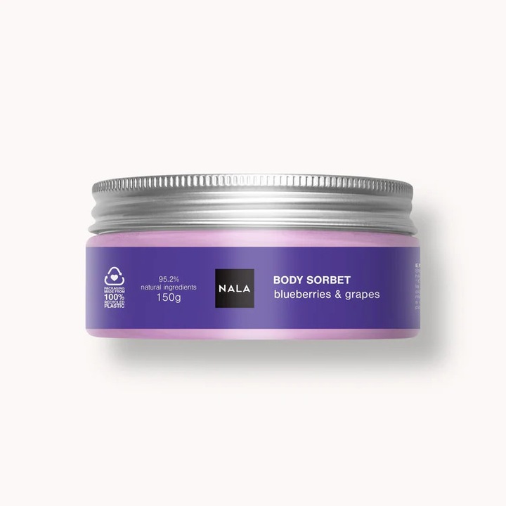 Lotiune de corp NALA, Afine si Struguri, 150 g, hidratare intensa, vegan