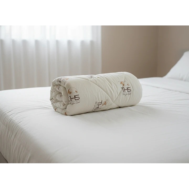 Pilota Lana Merino Premium Copii, 80x120 cm, 1000 g/mp, 4 anotimpuri, crem/oita