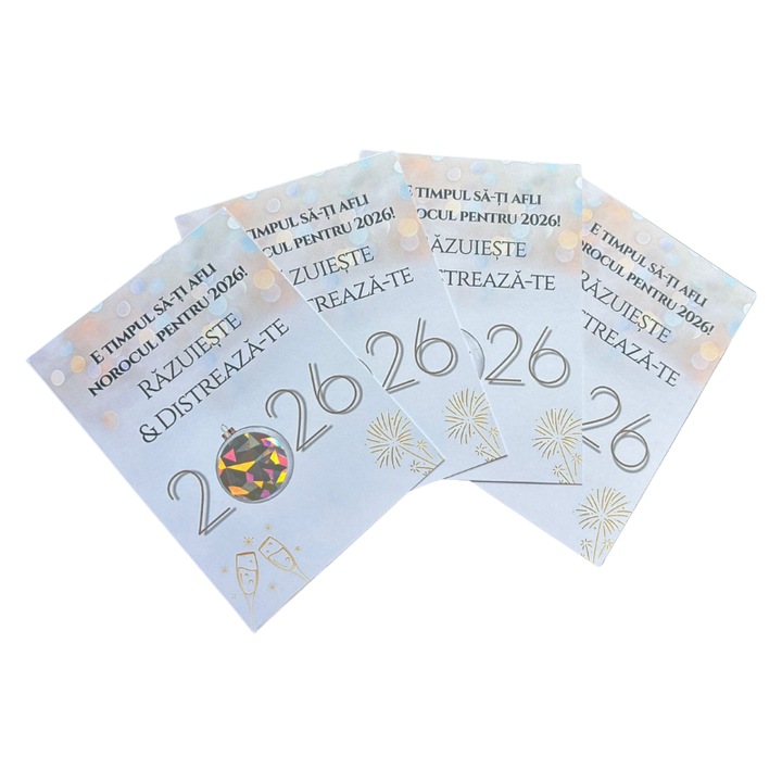 Set 30 lozuri razuibile pentru Revelion/Anul Nou cu mesaje amuzante si predictii