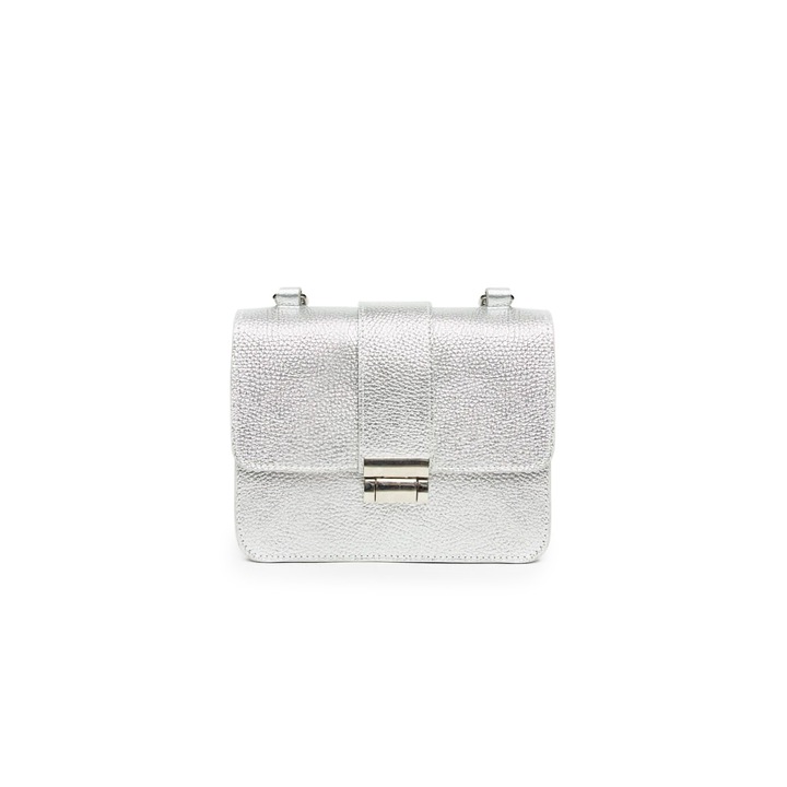 Divya Dama természetes bőr táska, Anna Fellini ezüst