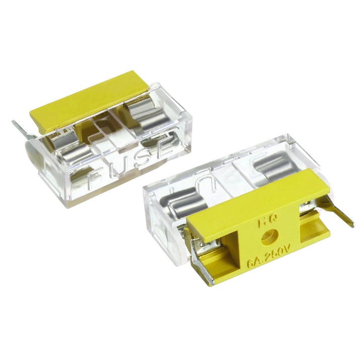 Set 2 bucati suport cablaj pentru siguranta fuzibila 5X20mm
