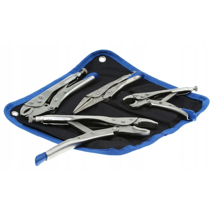 Morze típusú fogó készlet, 4 méret, reteszelő rendszer