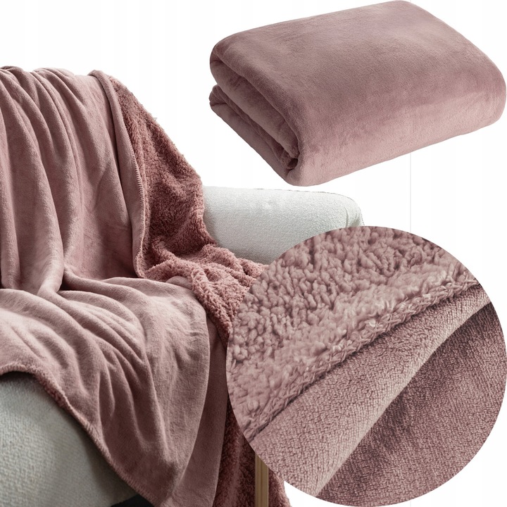 Patura moale dubla fata-verso 170x210 cm, diverse culori