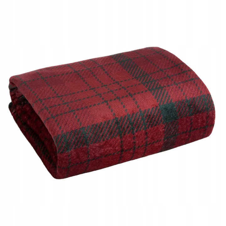 Patura Crata Rosie 150x200 cm din Flanela 100% Poliester