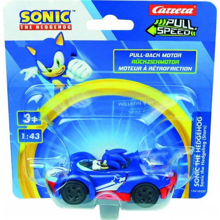 Masinuta Sonic Pull & Speed ​​- Team Sonic Racing Stars